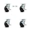Service Caster 5 Inch Rubber on Steel Caster Set with Roller Bearings 4 Brake 2 Swivel Lock SCC SCC-30CS520-RSR-TLB-BSL-2-TLB-2 - alternate 1